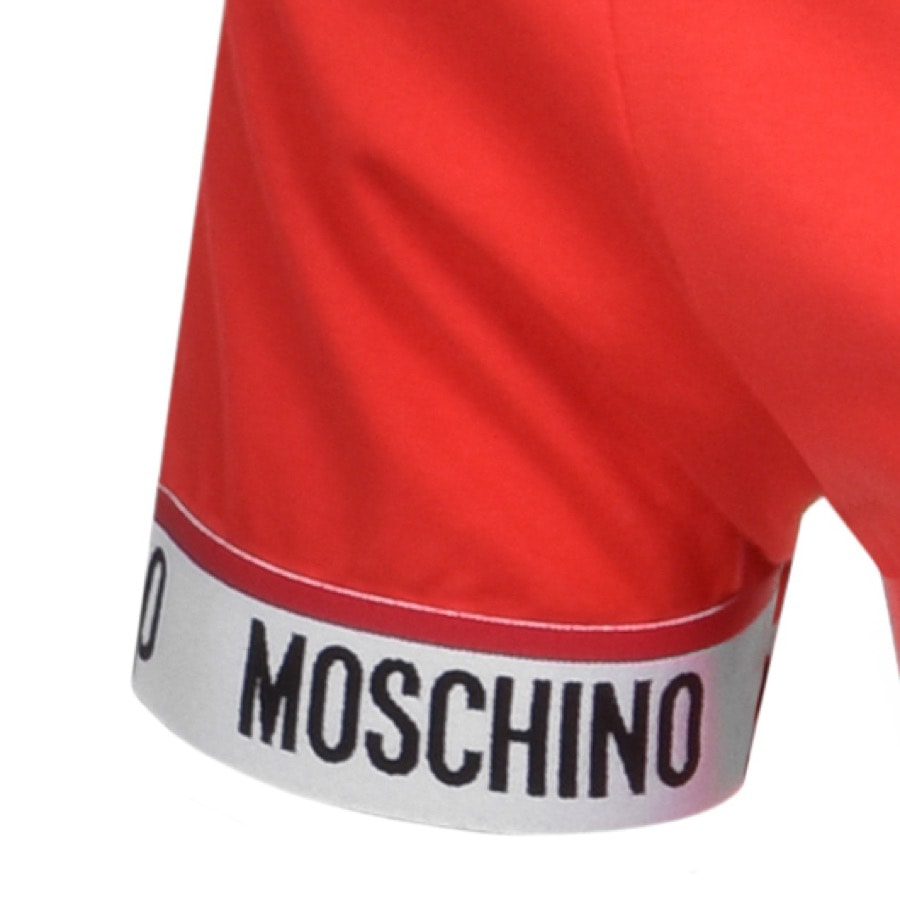Alternative Image for ProductMoschino Logo Taped Cuff Short Sleeved T Shirt Red3